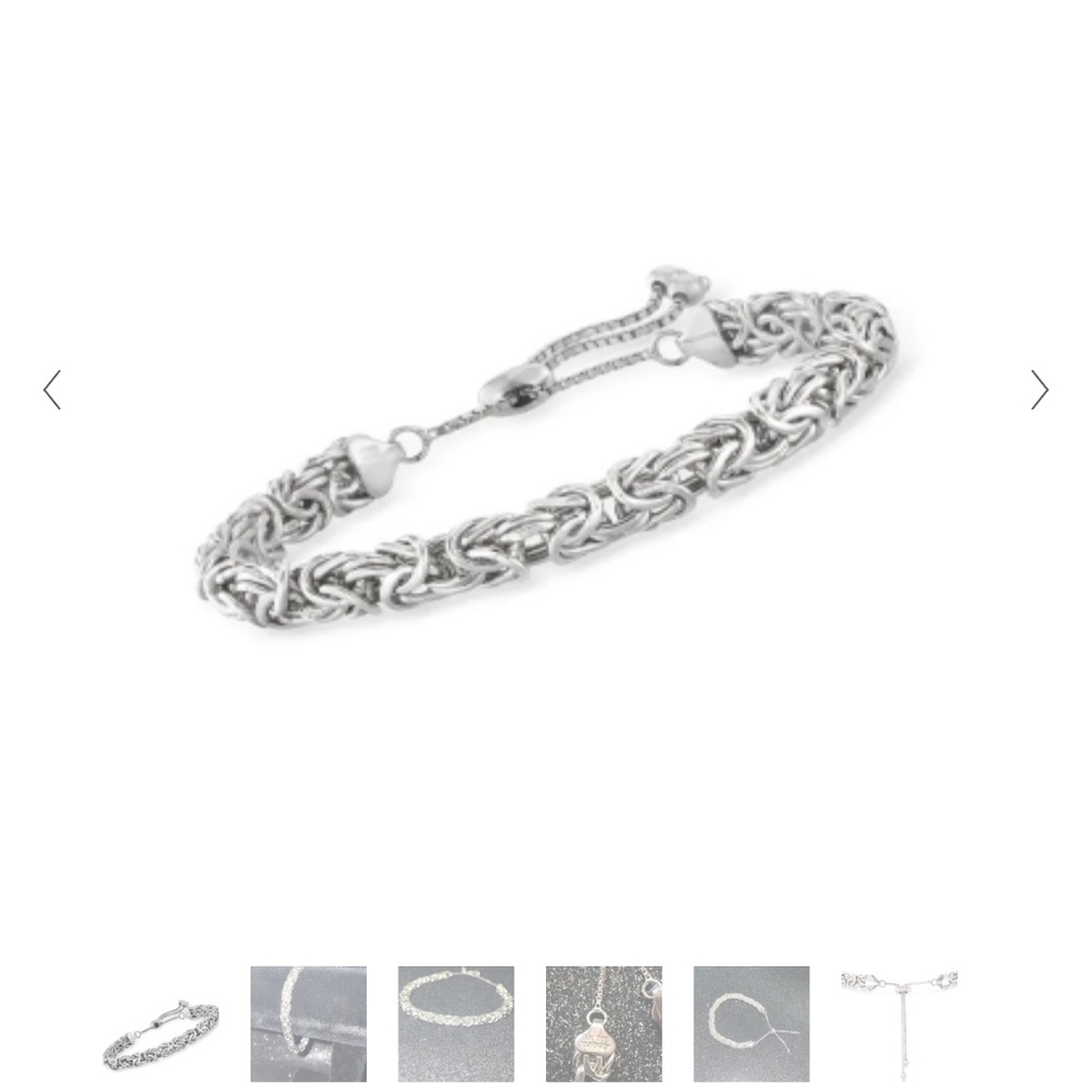 Sterling Silver Byzantine Bolo Bracelet